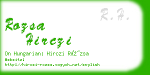 rozsa hirczi business card